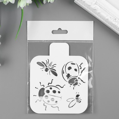 Трафарет пластик «Насекомые» 9×9 см