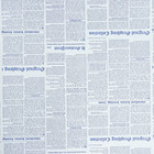 Бумага упаковочная крафт "Газета", синий, 0,55 х 10 м, 70 г/м² - Фото 3