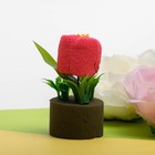 Сувенирное полотенце Розовая роза 20*20 см - Фото 2
