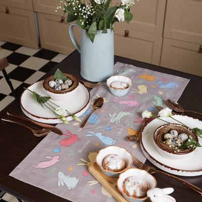 Дорожка пасхальная на стол Этель «Зайцы» 30×70 см, 100% хлопок, саржа 190 г/м²