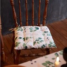 Сидушка на стул "Доляна" Eucalyptus 42х42х7 см, 100% хлопок, 164 г/м2 - фото 2898270