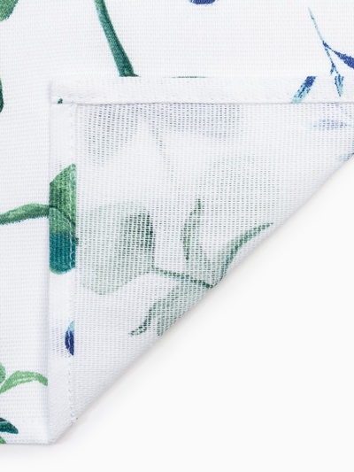 Шторы для кухни "Доляна" Eucalyptus 150*180 см- 2 шт, подхваты - 2 шт, 164г/м2, 100% хл