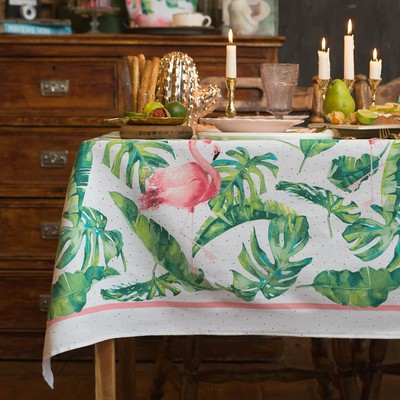 Скатерть «Доляна» Tropical kitchen 220×144 см, 100% хлопок, 164 г/м²