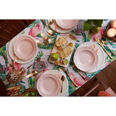 Скатерть «Доляна» Tropical kitchen 220×144 см, 100% хлопок, 164 г/м²