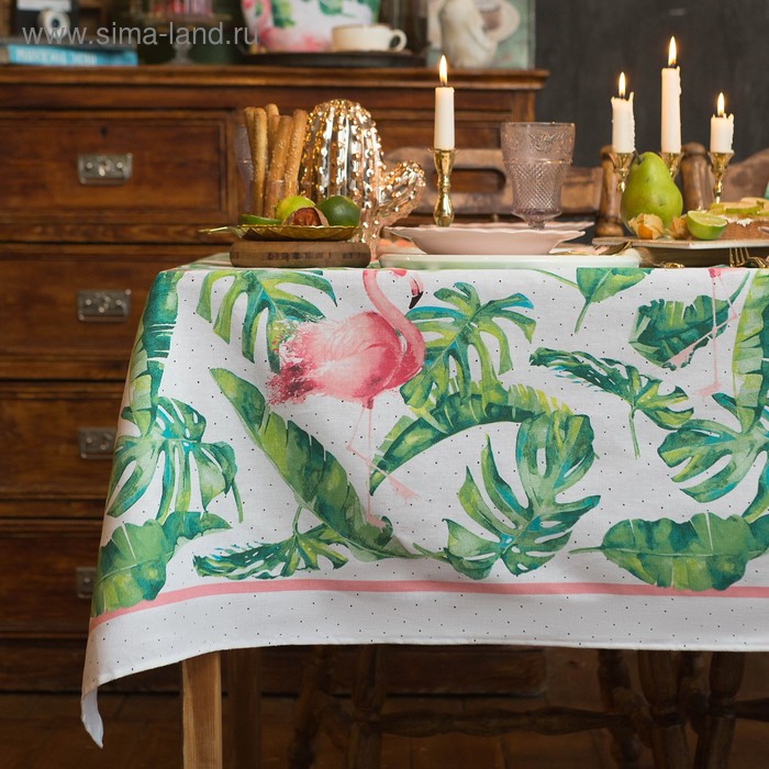 Скатерть «Доляна» Tropical kitchen, 180×144 см, 100% хлопок, 164 г/м² - Фото 1