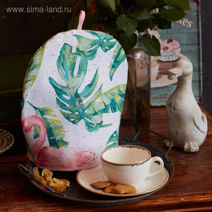 Грелка на чайник «Доляна» Tropical kitchen 28×28 см, МИКС,100% хлопок,164 г/м² - Фото 1
