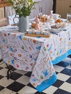 Скатерть Доляна Happy Easter, 220×144 см, 100% хлопок, 164 г/м² - Фото 2