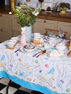 Скатерть Доляна Happy Easter, 220×144 см, 100% хлопок, 164 г/м² - Фото 3
