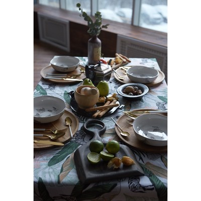 Скатерть Доляна Modern kitchen, 220×144 см, 100% хлопок, 164 г/м²