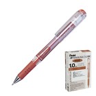 Ручка гелевая цветная Metallic Pentel Hybrid Gel Grip DX, узел 1.0 мм, бронзовые чернила - Фото 1