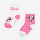 Набор носков "Minnie", Минни Маус, цвет розовый/белый, 12-14 см - Фото 5