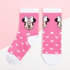 Набор носков "Minnie", Минни Маус, цвет розовый/белый, 14-16 см - Фото 3