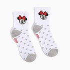 Набор носков "Minnie", Минни Маус, цвет серый/белый, 12-14 см - Фото 3
