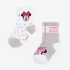 Набор носков "Minnie", Минни Маус, цвет серый/белый, 12-14 см - Фото 5