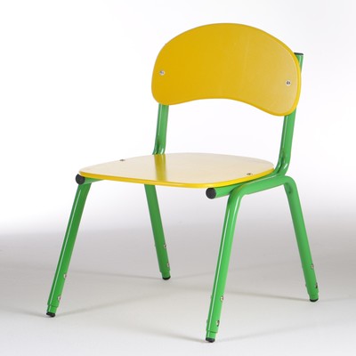 Стул детский штабелируемый «Сема», группа роста 1 – 3, цвет жёлтый/зелёный