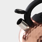 Чайник стали Magistro Glow, 3 л, индукция, ручка soft-touch, со свистком, нержавеющая сталь, цвет бронзовый - Фото 4