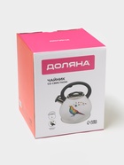 Чайник Доляна Magic birds, 3 л, со свистком, с индикатором нагрева, индукция, нержавеющая сталь, белый - Фото 8