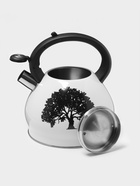 Чайник Доляна Magic forest, 3 л, со свистком, с индикатором нагрева, индукция, нержавеющая сталь, белый - Фото 2