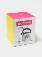 Чайник Доляна Magic forest, 3 л, со свистком, с индикатором нагрева, индукция, нержавеющая сталь, белый - Фото 8