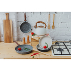 Чайник Magistro Stone, 2.7 л, со свистком, ручка soft-touch, индукция, нержавеющая сталь, бежевый - Фото 8