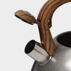 Чайник Magistro Stone, 2.7 л, со свистком, ручка soft-touch, индукция, нержавеющая сталь, серый - Фото 3