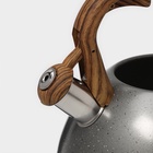 Чайник Magistro Stone, 2.7 л, со свистком, ручка soft-touch, индукция, нержавеющая сталь, серый - Фото 4