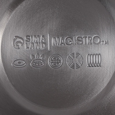 Чайник Magistro Stone, 2.7 л, со свистком, ручка софт тач, индукция, нержавеющая сталь, серый