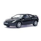Машина металлическая Toyota Celica, 1:34, открываются двери, инерция, цвет чёрный - Фото 1