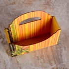 Кашпо деревянное 20.5×6×18 см Конверт Александра "В полоску", ручка односторонняя, с печатью - Фото 2