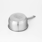 Ковш Доляна «Сильве», 1.5 л, d=16 см, с крышкой, металлическая ручка, индукция, нержавеющая сталь - Фото 2