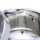 Кастрюля из нержавеющей стали Magistro klimena, 1.7 л, крышка-дуршлаг, носик для слива, капсульное дно, индукция - Фото 4