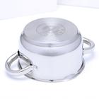 Кастрюля из нержавеющей стали Magistro klimena, 1.7 л, крышка-дуршлаг, носик для слива, капсульное дно, индукция - Фото 5