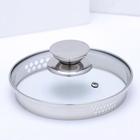 Кастрюля из нержавеющей стали Magistro klimena, 1.7 л, крышка-дуршлаг, носик для слива, капсульное дно, индукция - Фото 6