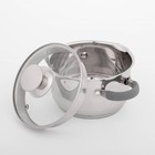Кастрюля Magistro Tefida, 1.7 л, крышка-дуршлаг, носик для слива, капсульное дно, индукция, нержавеющая сталь - Фото 2