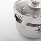 Кастрюля Magistro Tefida, 1.7 л, крышка-дуршлаг, носик для слива, капсульное дно, индукция, нержавеющая сталь - Фото 3