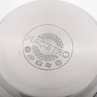 Кастрюля Magistro Tefida, 2.5 л, AISI - 201, стеклянная крышка-дуршлаг, носик для слива, капсульное дно, силиконовые ручки, нержавеющая сталь - Фото 5