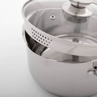 Кастрюля Magistro klimena, 3.5 л, AISI - 201, крышка-дуршлаг, носик для слива, капсульное дно, индукция, нержавеющая сталь - Фото 2