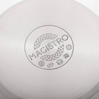 Кастрюля из нержавеющей стали Magistro Tefida, 3.5 л, AISI - 201, крышка-дуршлаг, носик для слива, капсульное дно, индукция - Фото 6