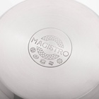 Кастрюля Magistro Klimena, 4.6 л, AISI - 201, крышка-дуршлаг, носик для слива, капсульное дно, индукция, нержавеющая сталь - Фото 7