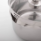 Кастрюля Magistro Tefida, 4.6 л, AISI - 201, крышка-дуршлаг, носик для слива, капсульное дно, с крышкой, индукция, нержавеющая сталь - Фото 4