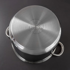 Кастрюля из нержавеющей стали Magistro Grande, 8.9 л, с крышкой, капсульное дно, индукция - Фото 3