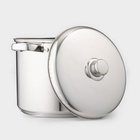 Кастрюля Magistro Grande, 8.9 л, металлическая крышка, капсульное дно, индукция, нержавеющая сталь - Фото 3