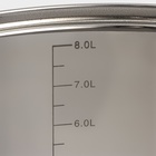 Кастрюля Magistro Grande, 8.9 л, металлическая крышка, капсульное дно, индукция, нержавеющая сталь - Фото 5