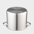 Кастрюля Magistro Grande, 8.9 л, металлическая крышка, капсульное дно, индукция, нержавеющая сталь - Фото 6