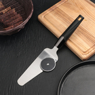 Нож-лопатка для пиццы Доляна «Хром», 29×6,5 см, цвет чёрный - Фото 1