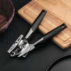 Нож консервный Доляна «Хром», 21 см, цвет чёрный - фото 8931031