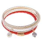 Браслет-кольца 4 кольца «Плетенка» микс - Фото 1