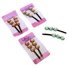 невидимка для волос "Роса" набор 10 шт глянец пуговки - Фото 2