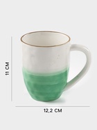 Кружка Доляна «Космос», 400 мл, фарфор, белая, зелёная - Фото 2