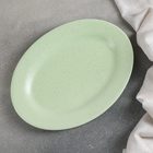 Блюдо фарфоровое Доляна «Амелия», 24,5×18 см см, цвет зелёный - фото 3473175